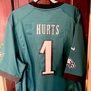 Men’s Philadelphia Eagles Jalen Hurts Nike Midnight Green Player Jersey
